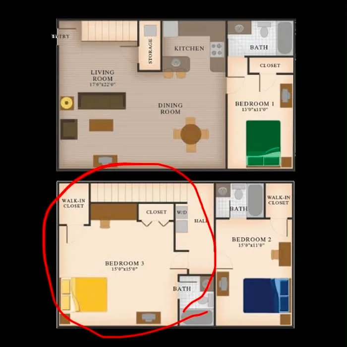 Private room in shared house near campus